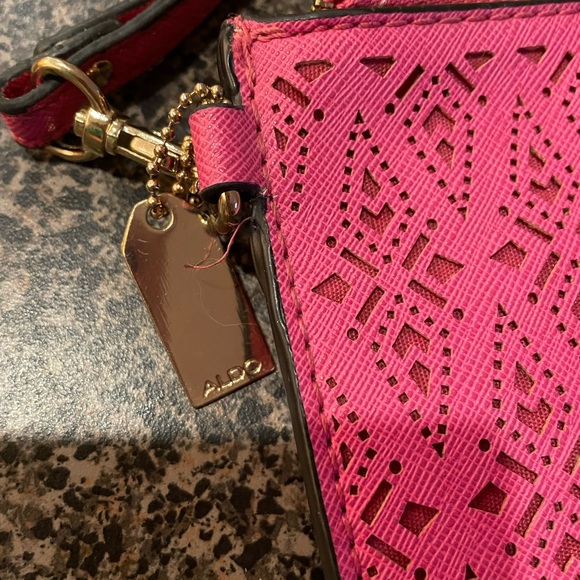 Pink Aldo Clutch with cut out pattern - Picture 2 of 3